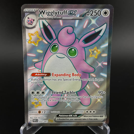 Wigglytuff ex 222/091 Shiny Ultra Rare Paldean Fates Pokemon NM