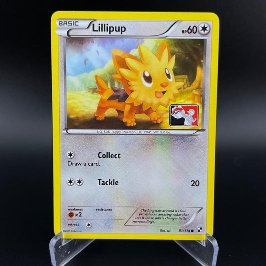 Lillipup 81/114 League Promo Cross Hatch Reverse Holo Black & White Pokemon NM