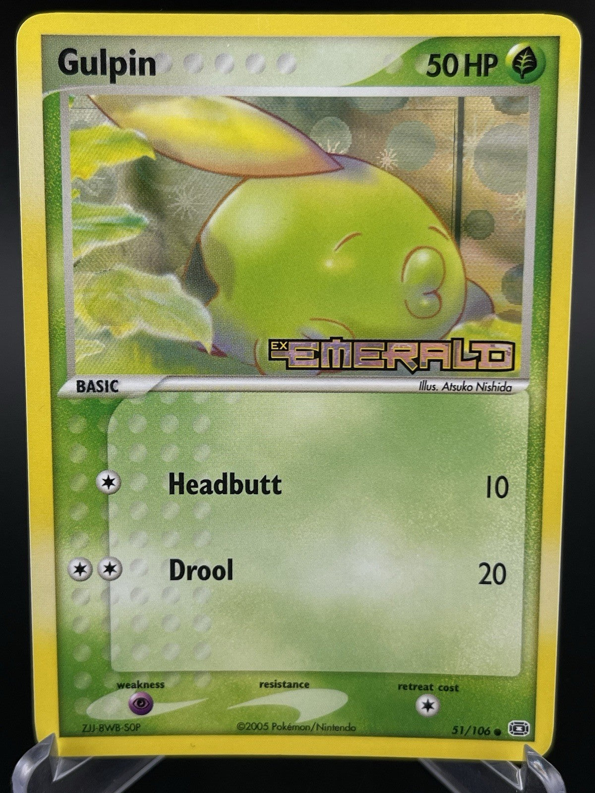 Gulpin51/106 Reverse Holo Stamped EX Emerald 2005 Pokemon TCG Card VLP