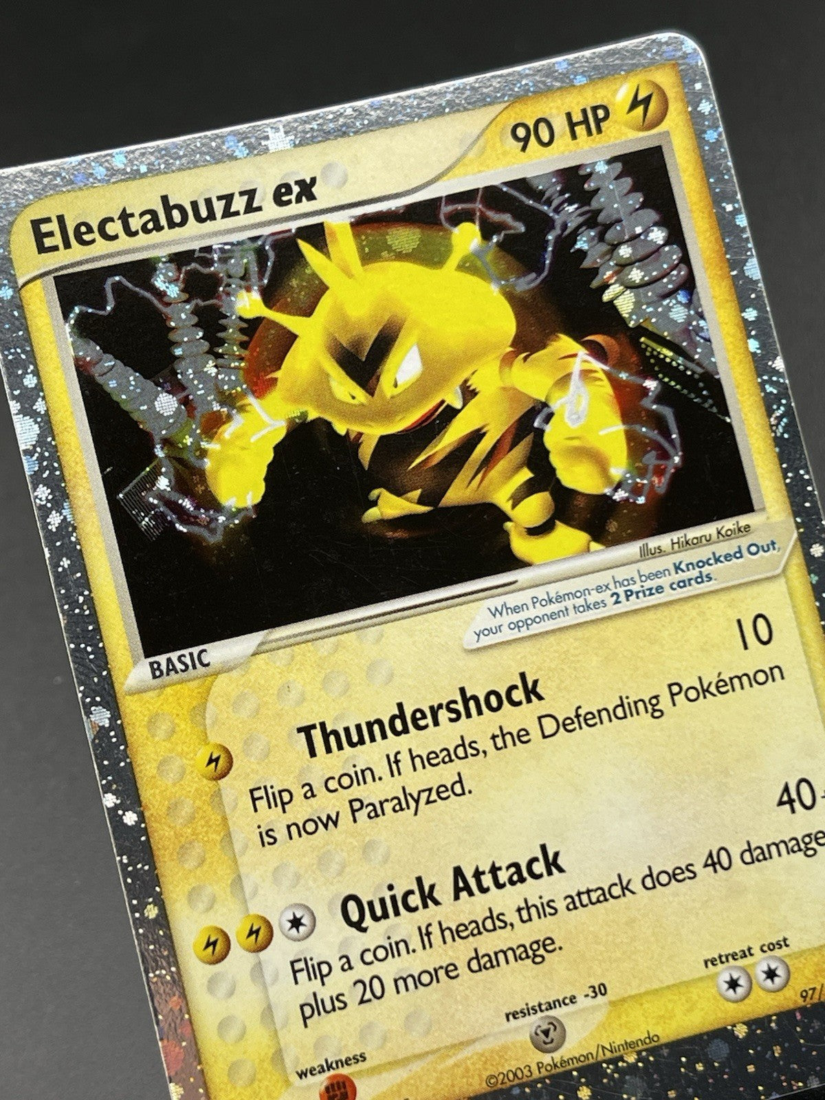 Electabuzz ex 97/109 Pokemon EX Ruby & Sapphire Holo Rare 2003 Pokemon TCG VLP