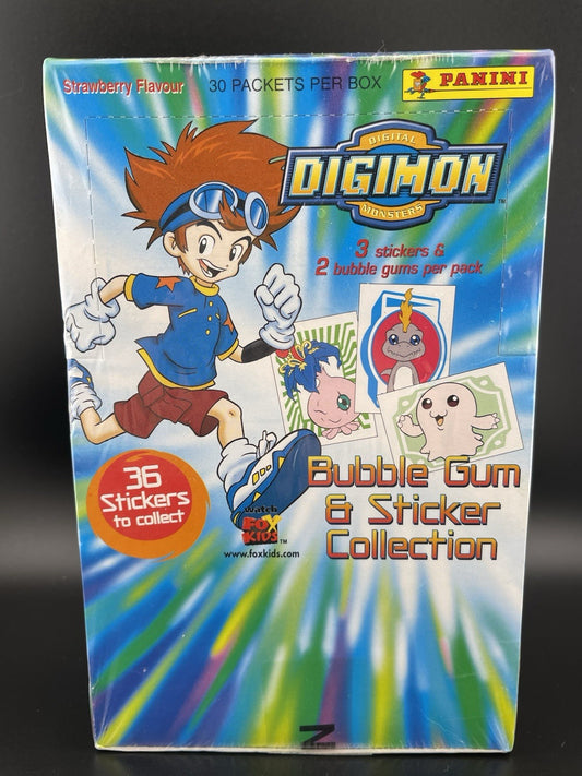 Digimon Bubble Gum & Sticker Collection Sealed Box 30 Packs Panini Fox Kids