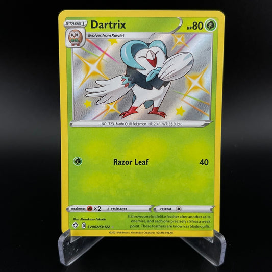 Dartrix SV002/SV122 Rare Shiny Shining Fates Shiny Vault Pokemon NM