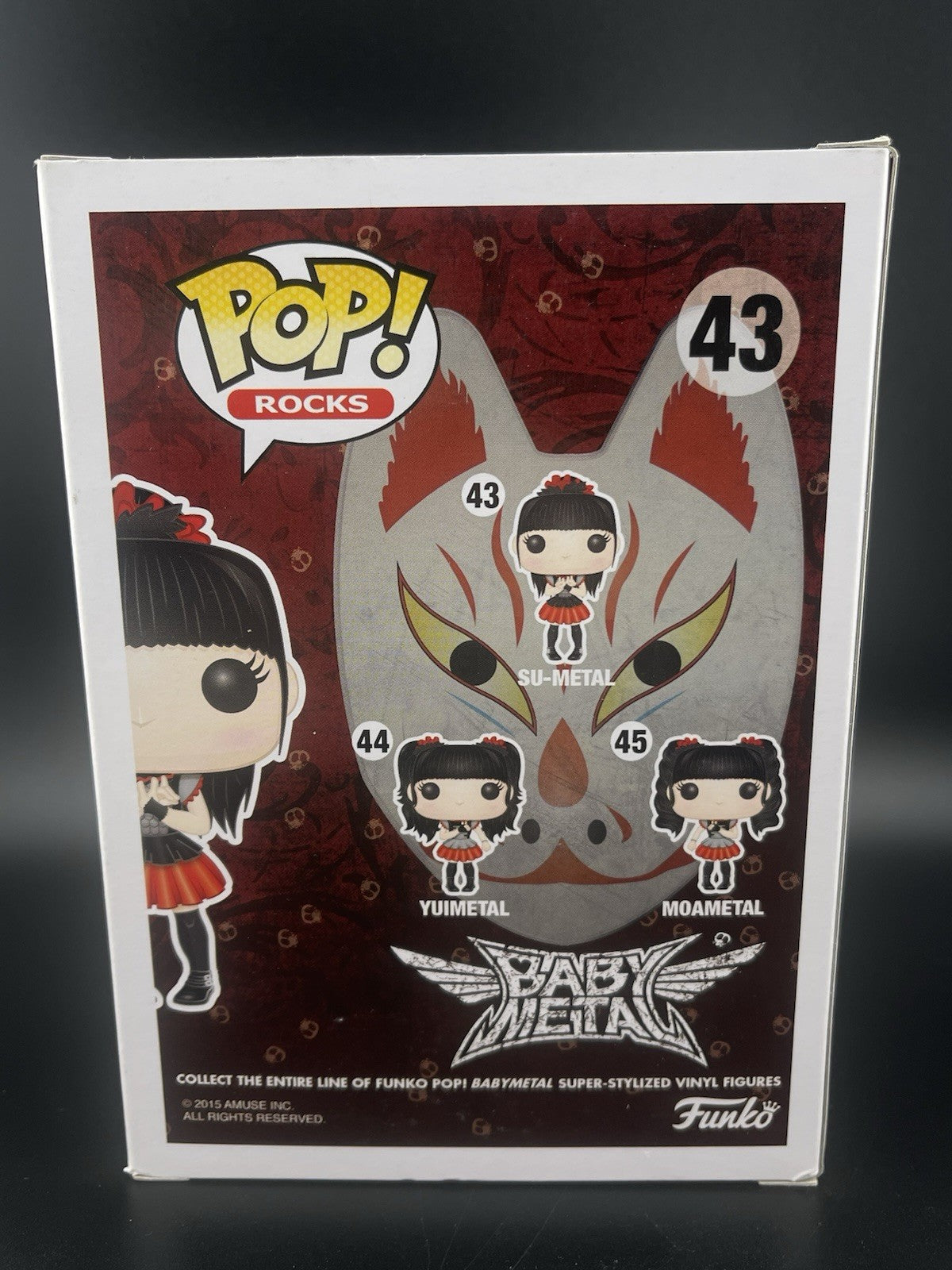 Babymetal Pop Vinyl Funko Set Su-Metal 43 Yuimetal 44 Moametal 45 Baby Metal
