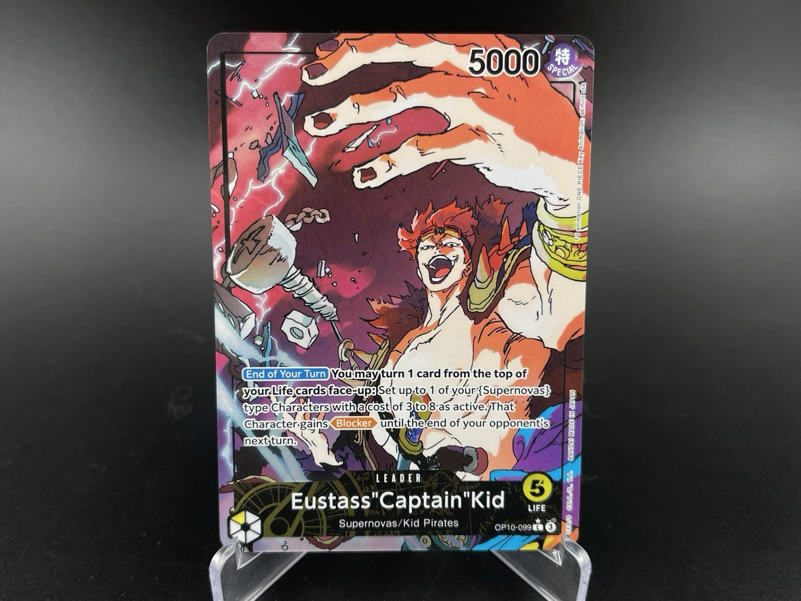 Eustass "Captain" Kid Royal Blood OP10-099 English Leader Alt Art One Piece NM