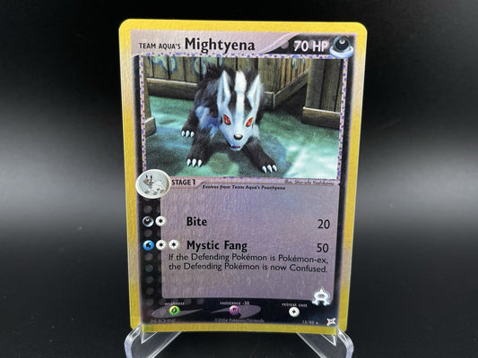 Team Aqua's Mightyena 15/95 EX Magma Vs Aqua Reverse Holo Rare Pokémon TCG VLP