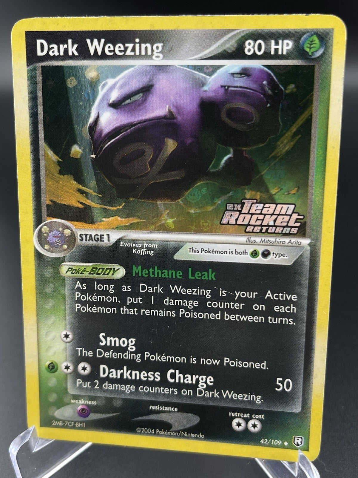 Dark Weezing 42/109 EX Team Rocket Returns Reverse Holo Rare Pokémon TCG MP