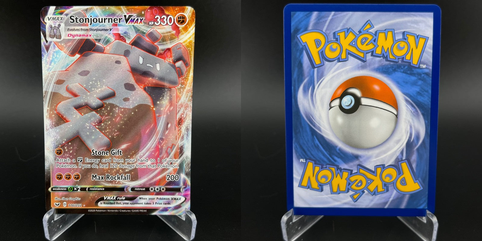 Stonjourner VMAX 116/202 Holo Rare VMAX Sword & Shield Pokemon NM