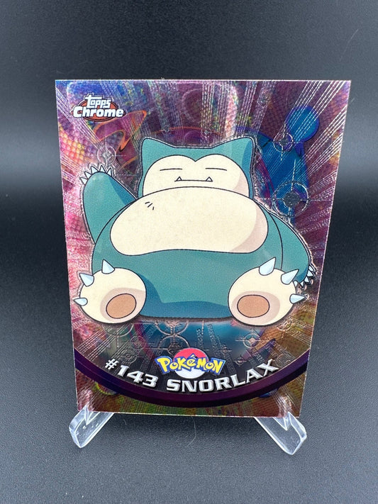 Snorlax #143 Holo Topps Chrome Trading Cards Series 2 Pokemon NM