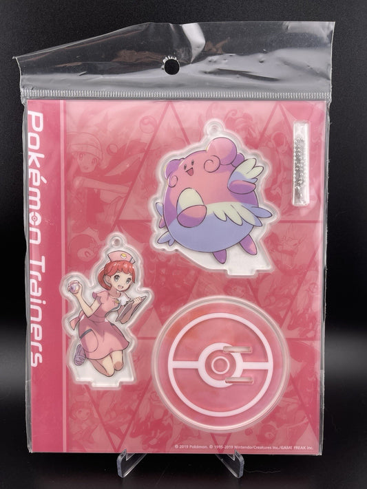 Nurse Joy & Blissey Pokemon Center Acrylic Stand Key Chain Master Trainers New