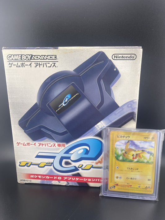 Nintendo Card E-Reader Game Boy Advance GBA Boxed With 10 Pokemon Card Set