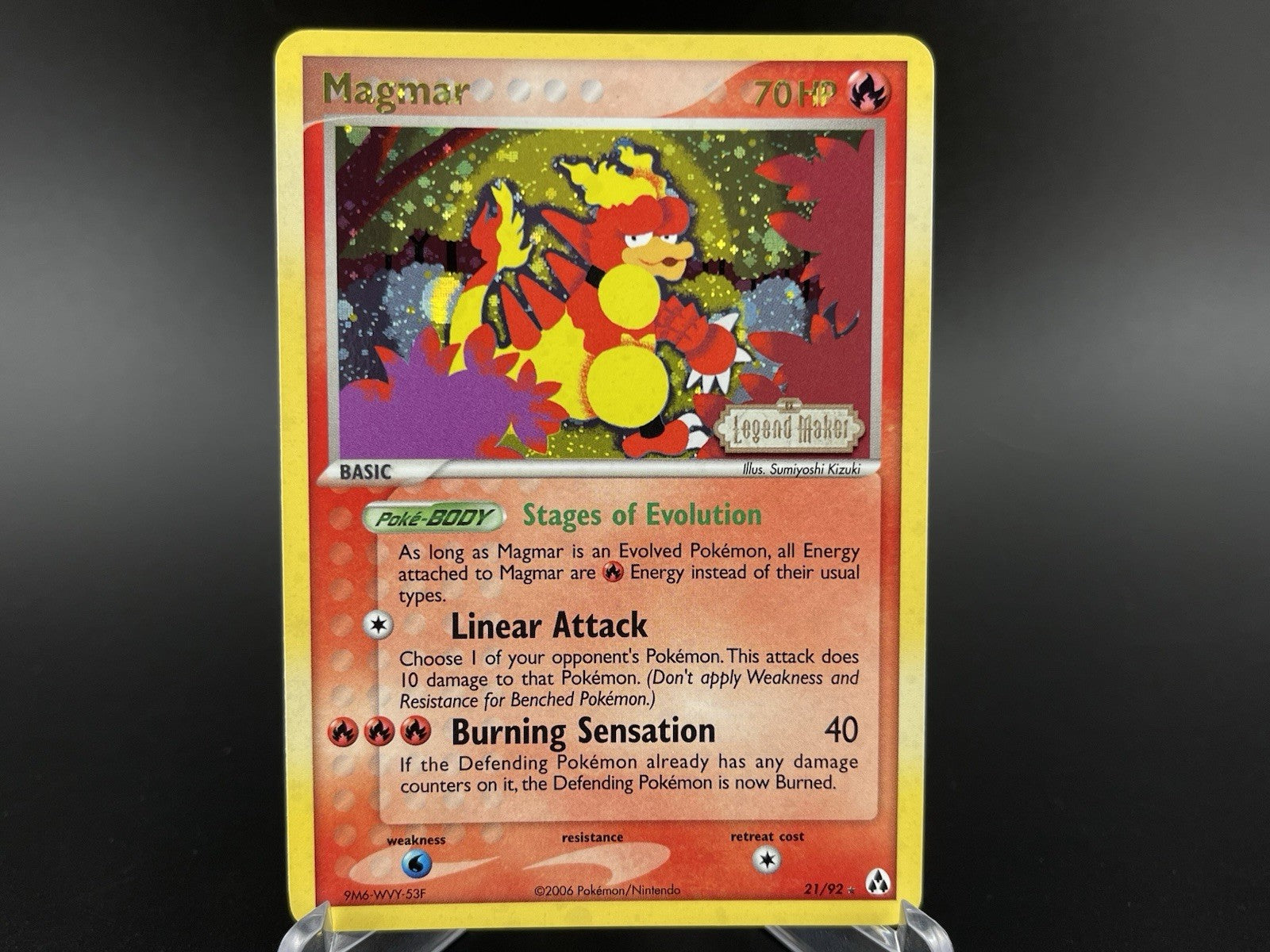 Magmar 21/92 EX Legend Maker 2006 Reverse Holo Rare Stamped Pokemon TCG VLP-NM