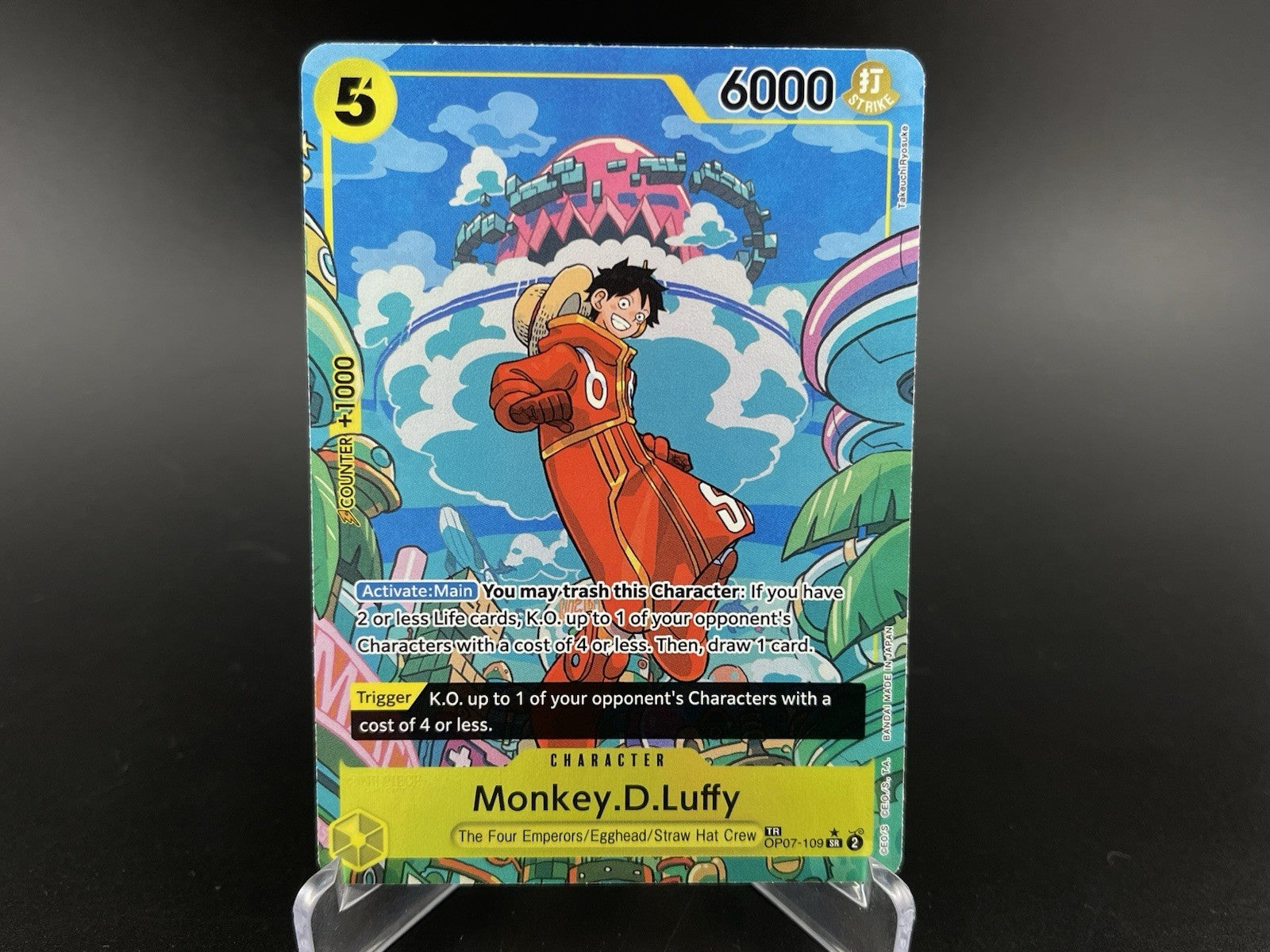 Monkey D Luffy OP07-109 SR TR Treasure Rare Alt Art One Piece TCG NM