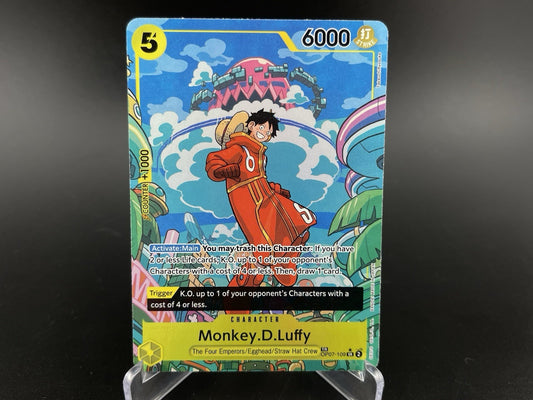 Monkey D Luffy OP07-109 SR TR Treasure Rare Alt Art One Piece TCG NM