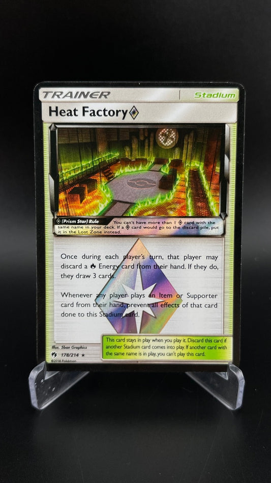 Heat Factory ◇ 178/214 Rare Prism Star Lost Thunder Pokemon NM