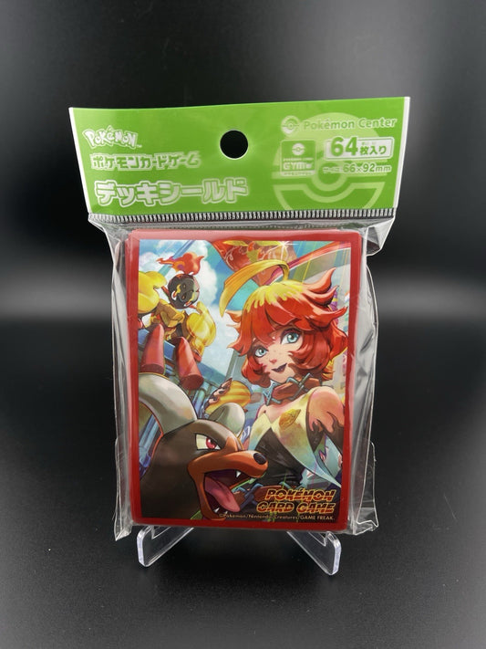 Pokemon Center Japan 64 CT Card Sleeves Mela Houndoom Armarouge Fire New