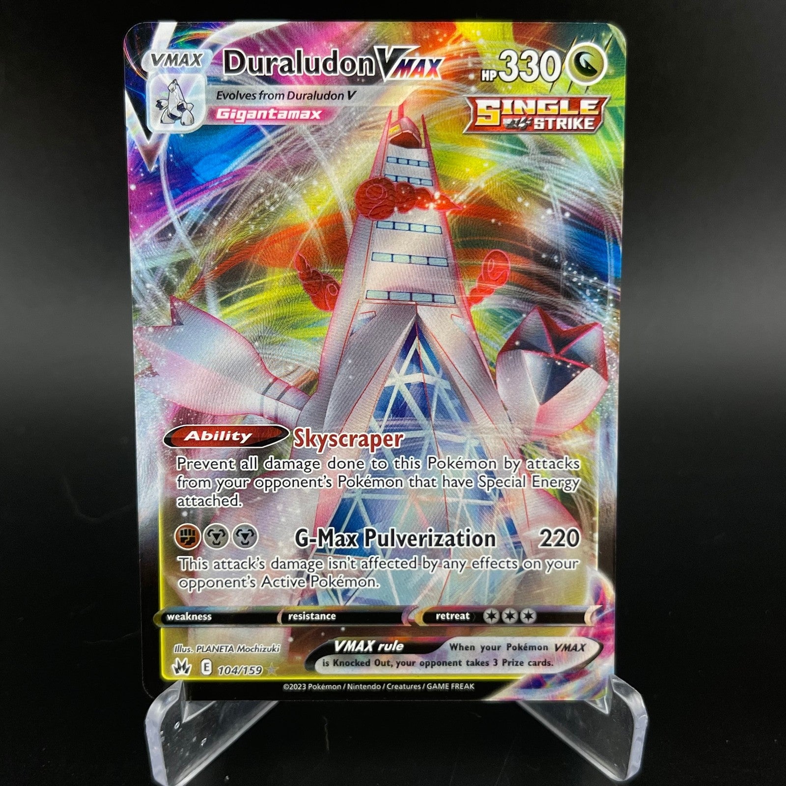 Duraludon VMAX 104/159 Holo Rare VMAX Crown Zenith Pokemon NM