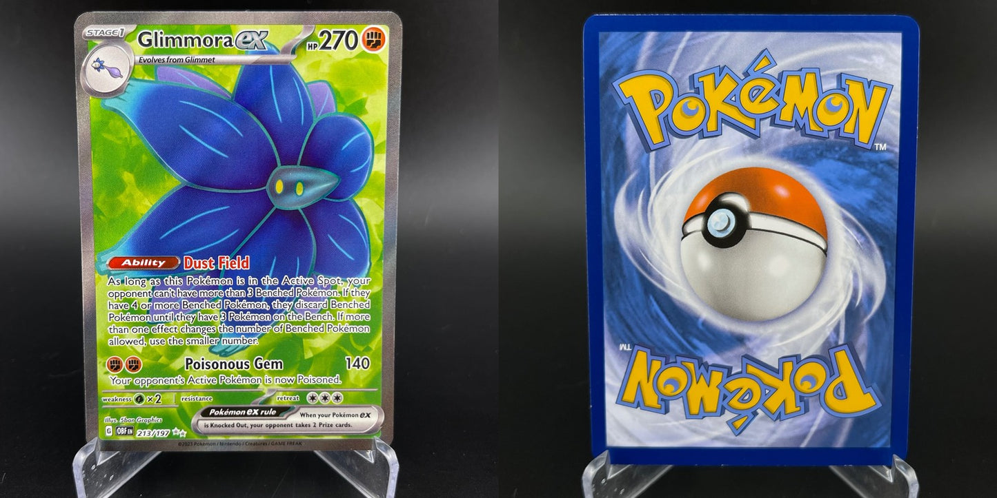 Glimmora ex 213/197 Ultra Rare Obsidian Flames Pokemon NM