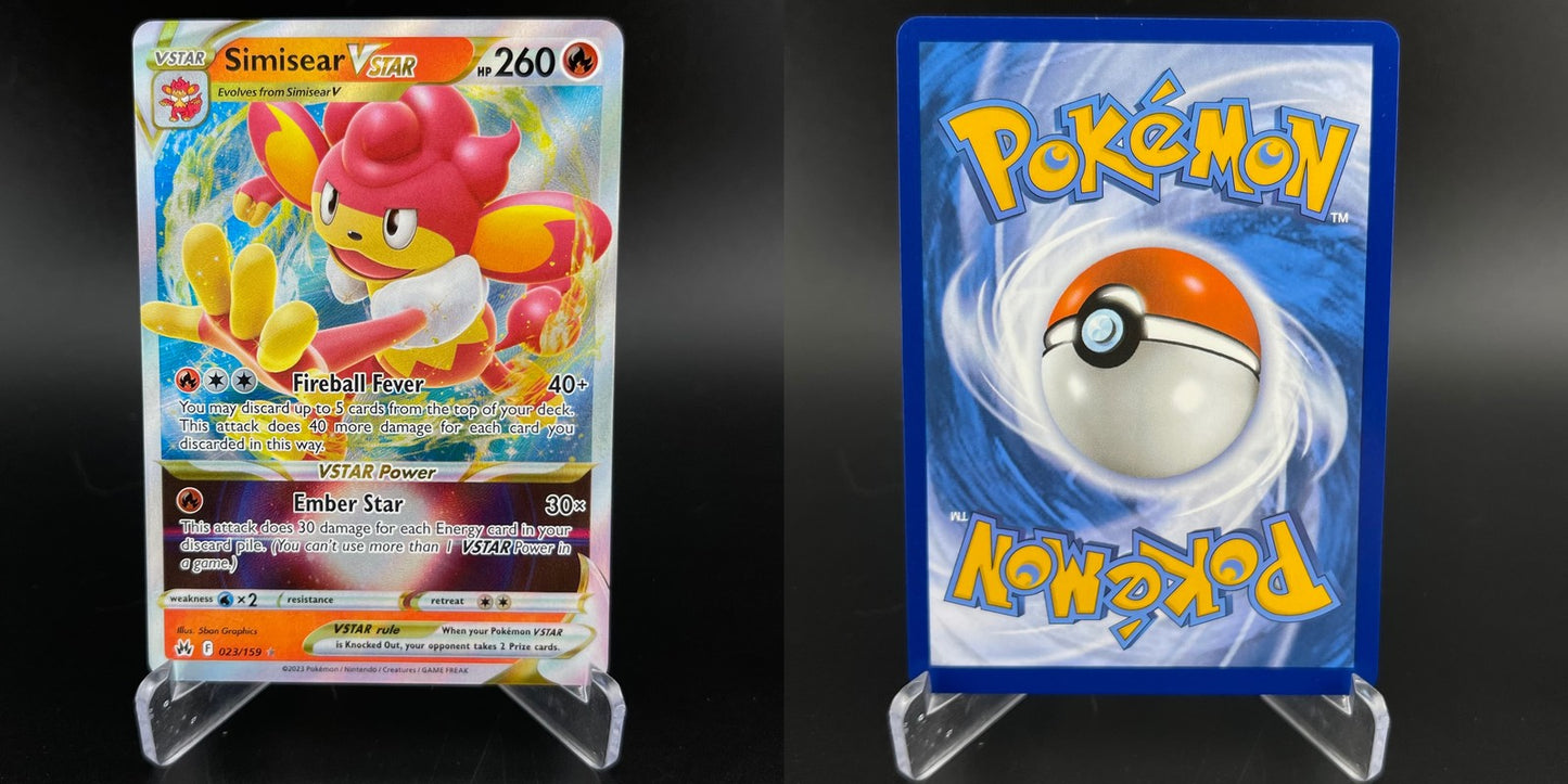 Simisear VSTAR 023/159 Holo Rare VSTAR Crown Zenith Pokemon NM