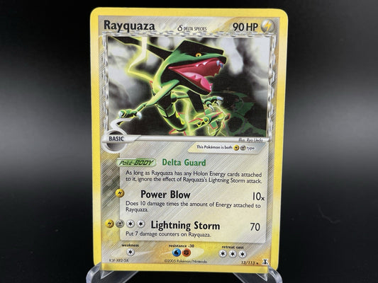 Rayquaza EX Delta Species 13/113 Holo Rare Pokemon TCG Card 2005 MP-LP