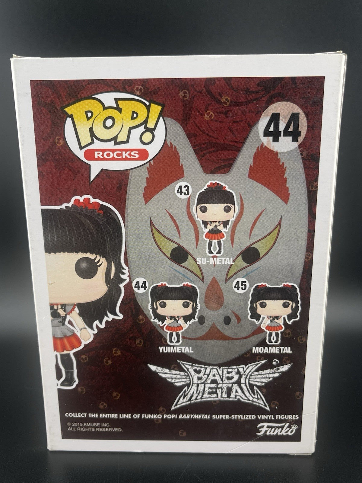 Babymetal Pop Vinyl Funko Set Su-Metal 43 Yuimetal 44 Moametal 45 Baby Metal