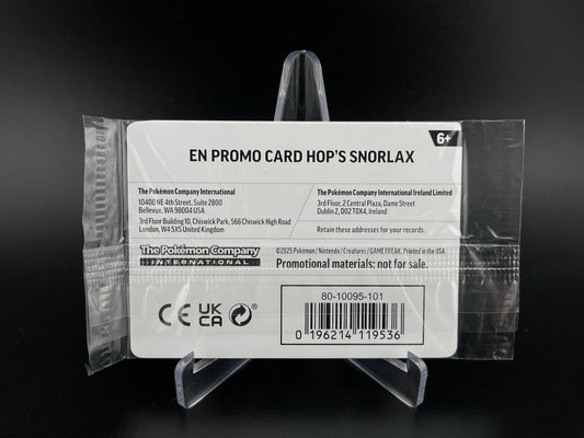 Hop's Snorlax 117/159 EB Games Stamped Pokemon TCG Card AUS/NZ Exclusive Sealed