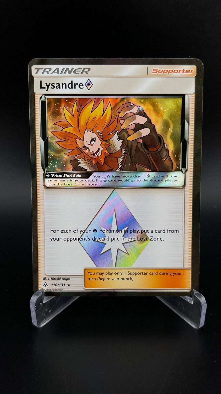 Lysandre ◇ 110/131 Rare Prism Star Forbidden Light Pokemon NM