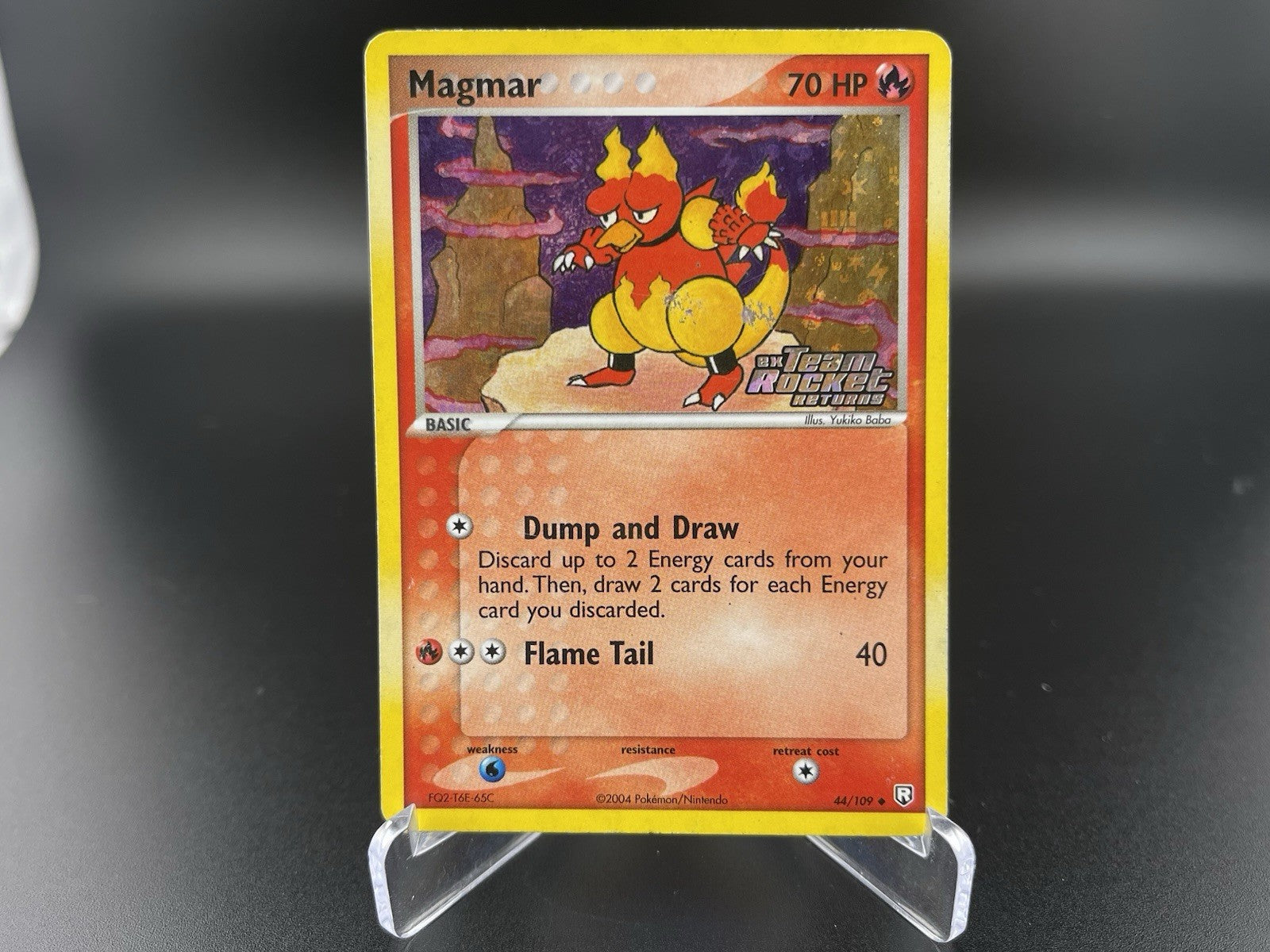 Magmar 44/109 EX Team Rocket Returns Reverse Holo Stamped Pokémon TCG HP