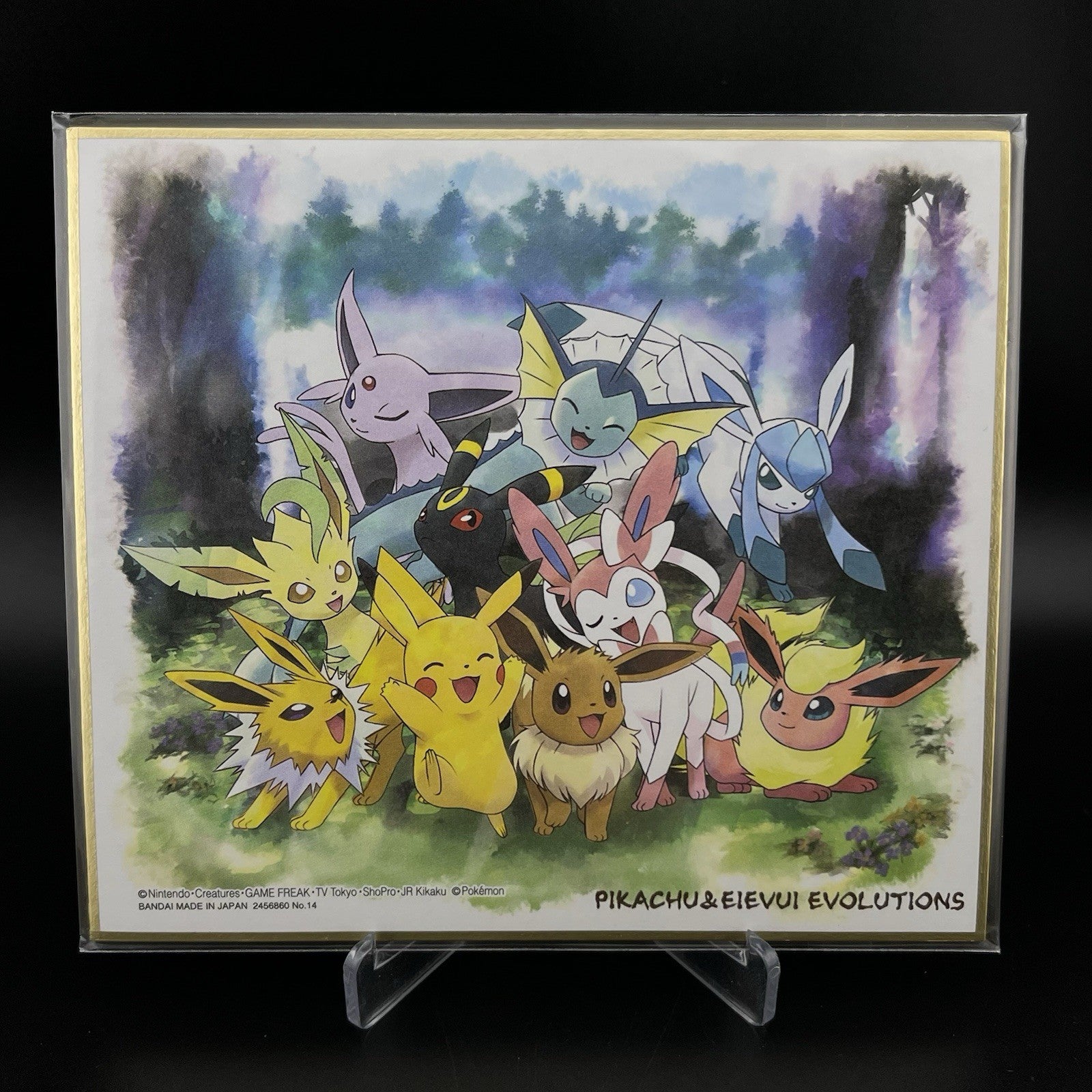 Pikachu & Eevee Evolutions 2019 Promo Shikishi Art Board Pokémon Bandai
