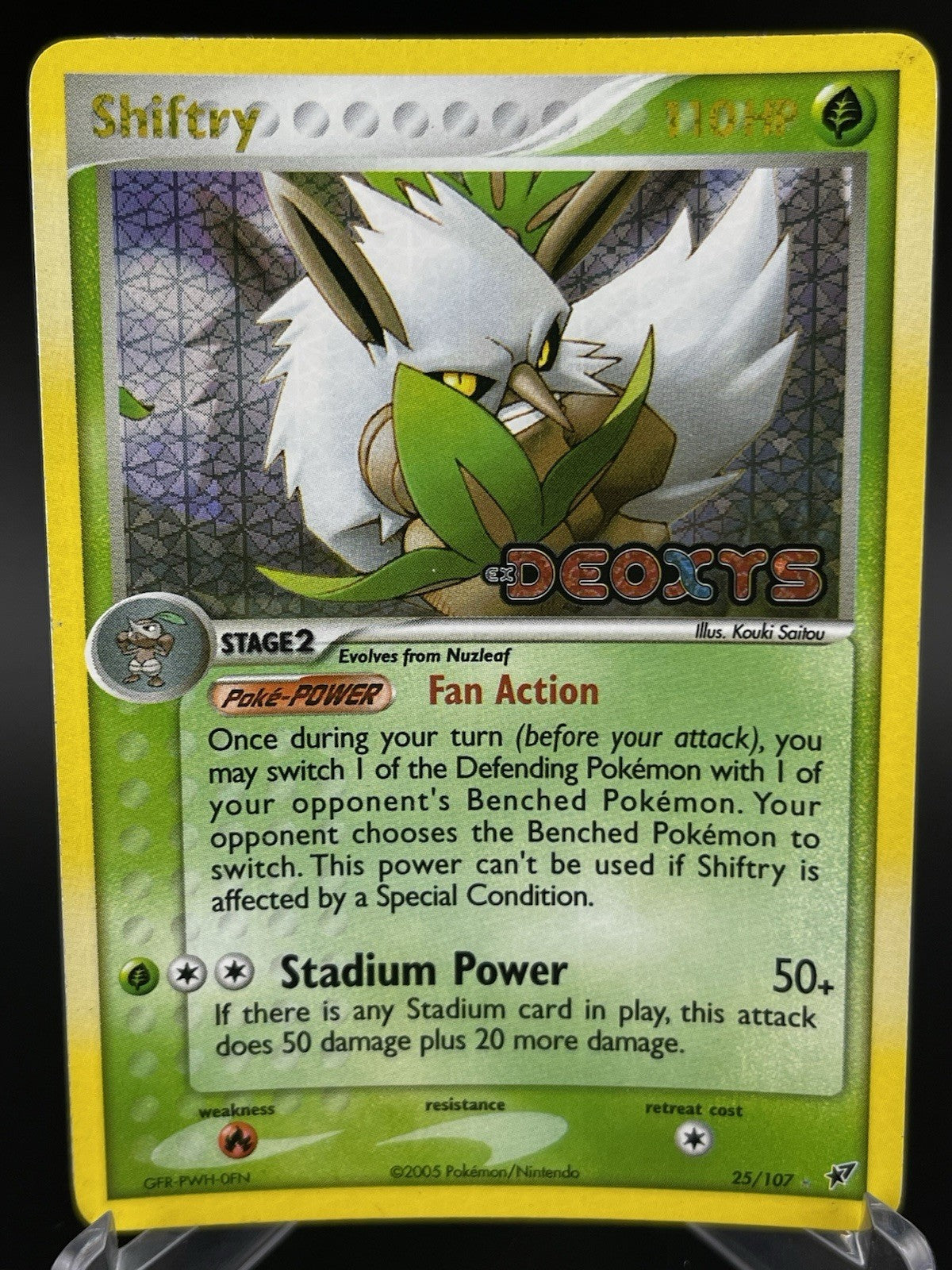 Shiftry 25/107 EX Deoxys Reverse Holo Rare Stamped Pokémon TCG Card LP