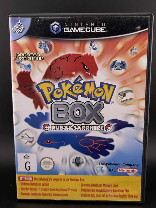 Pokemon Box Ruby & Sapphire Nintendo Gamecube Complete Manual AUS PAL