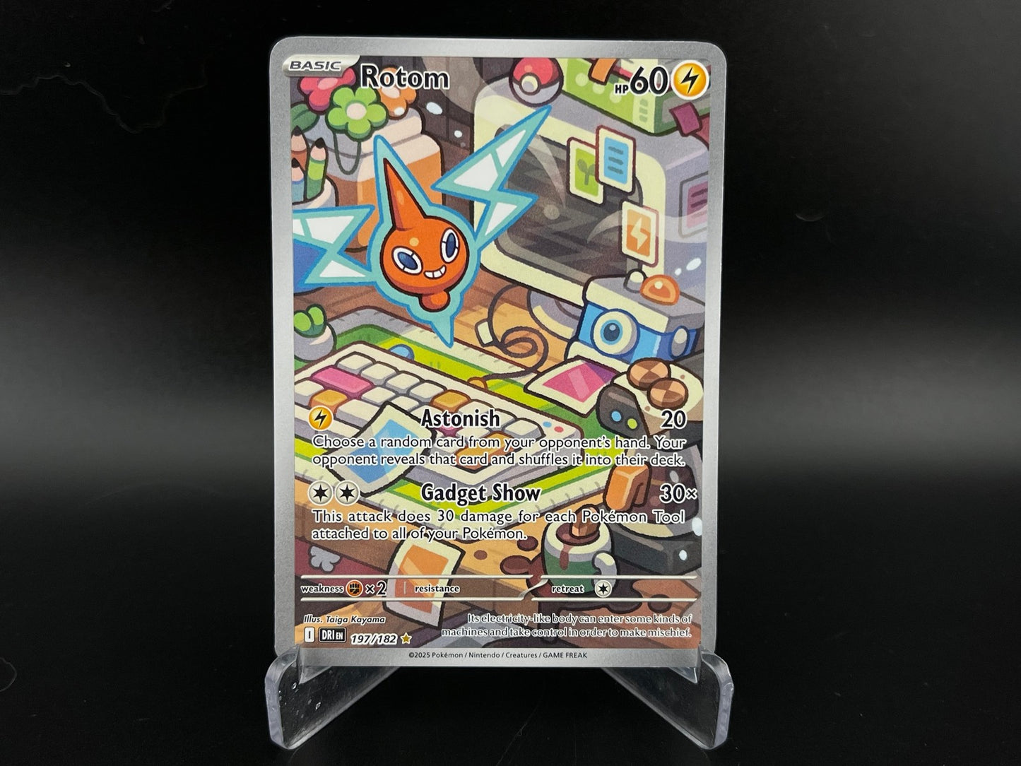 Rotom 197/182 Illustration Rare Destined Rivals Pokemon NM