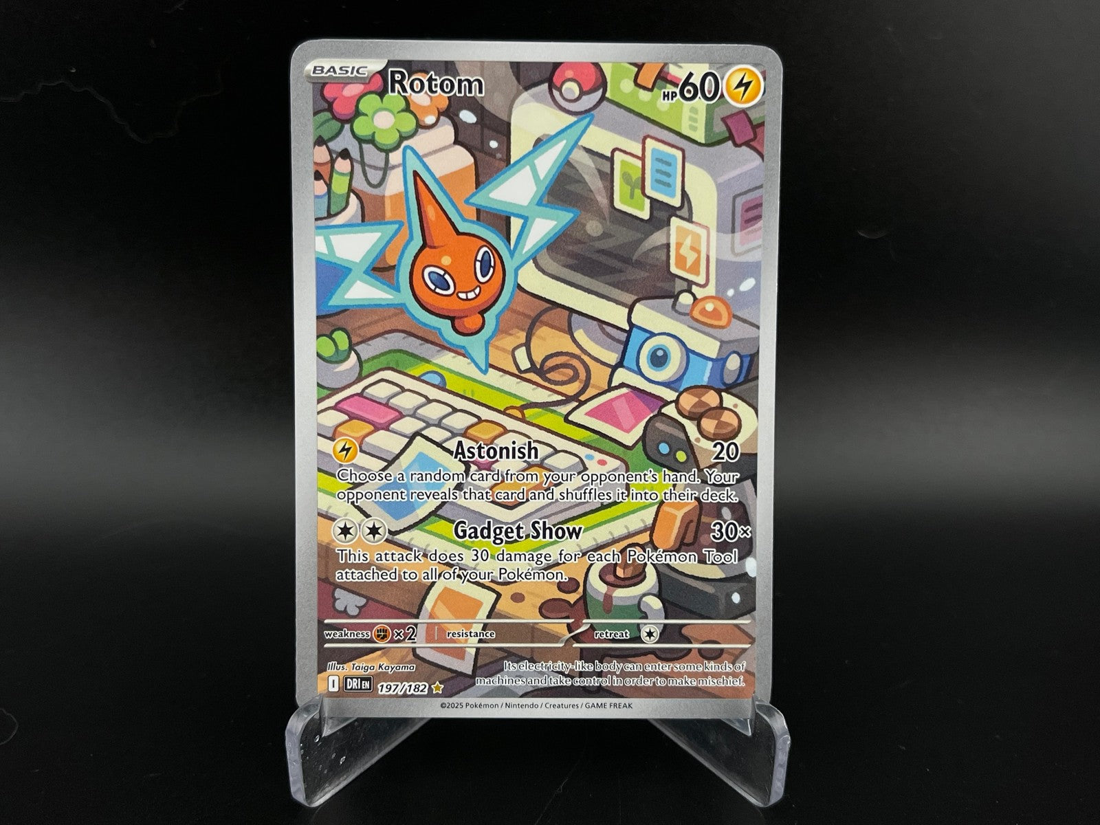 Rotom 197/182 Illustration Rare Destined Rivals Pokemon NM