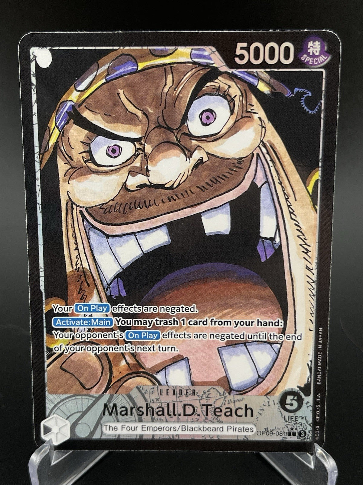 Marshall.D.Teach OP09-081 Alt Art Leader Emperors in the New World One Piece NM