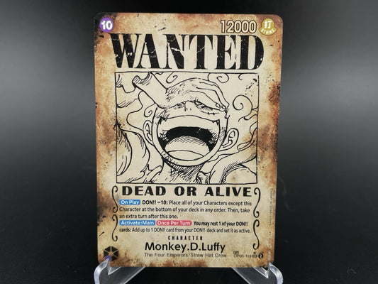 Monkey D. Luffy OP05-119 SEC (OP-09) Wanted Poster English One Piece TCG Card NM