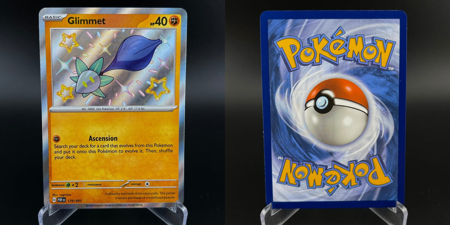 Glimmet 179/091 Shiny Rare Paldean Fates Pokemon NM