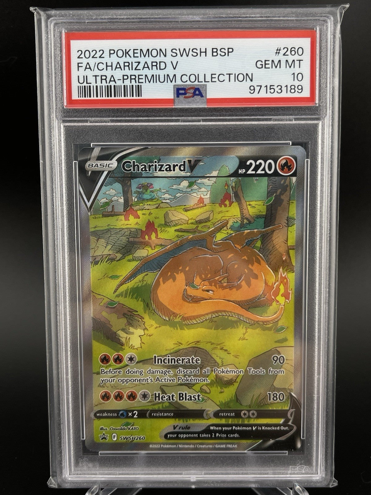 PSA 10 Gem Mint Charizard V SWSH260 Black Star Promo UPC Pokémon TCG Card (#2)