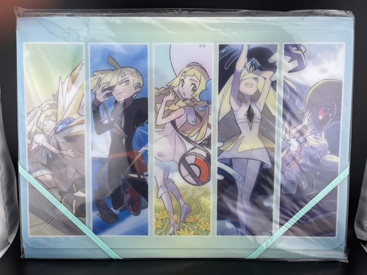 Pokemon Sun & Moon Lillie Gladio Lusamine 5 Type Set Clear File 2017 Sealed Case