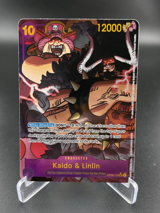 Kaido & Linlin (Parallel) OP08-119 Secret Rare Two Legends One Piece NM