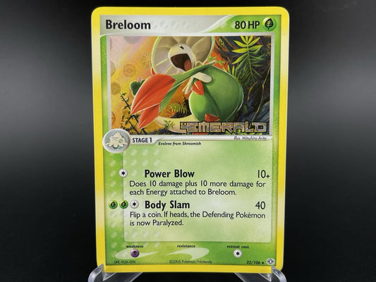Breloom 22/106 Ex Emerald 2005 Reverse Holo Stamped Pokémon TCG Card VLP