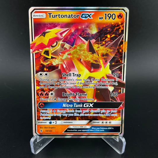 Turtonator-GX 18/145 Holo Rare GX Guardians Rising Pokemon NM