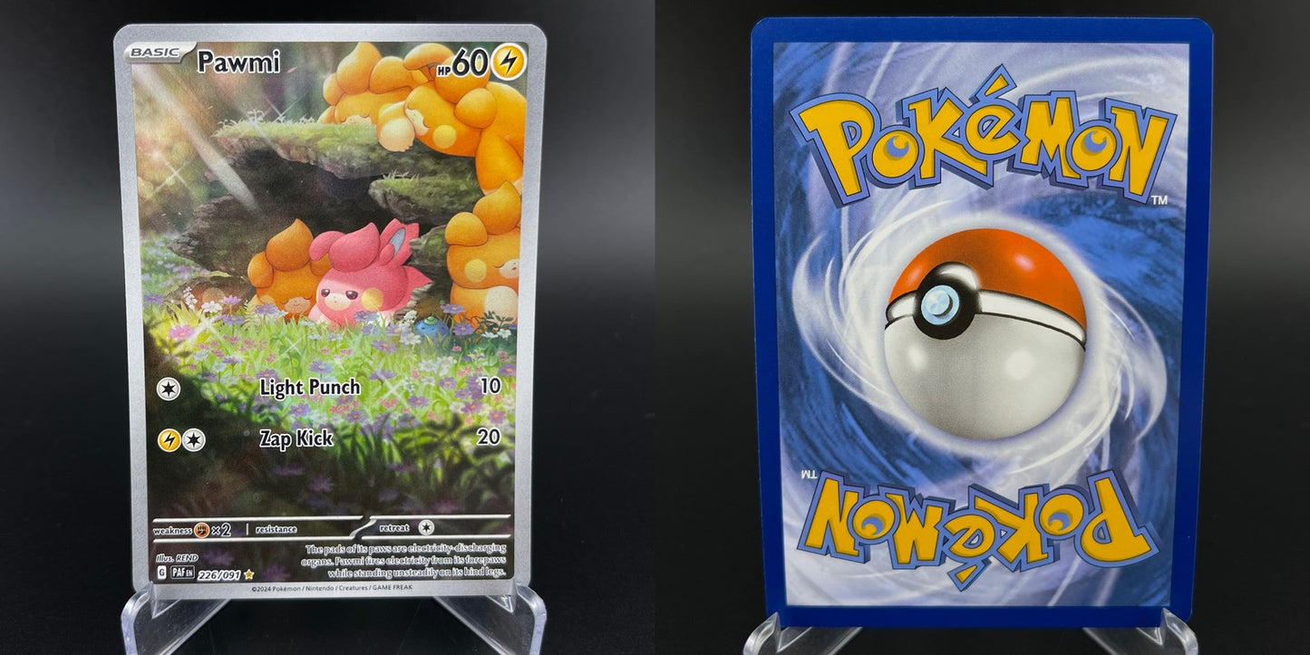 Pawmi 226/091 Illustration Rare Paldean Fates Pokemon NM