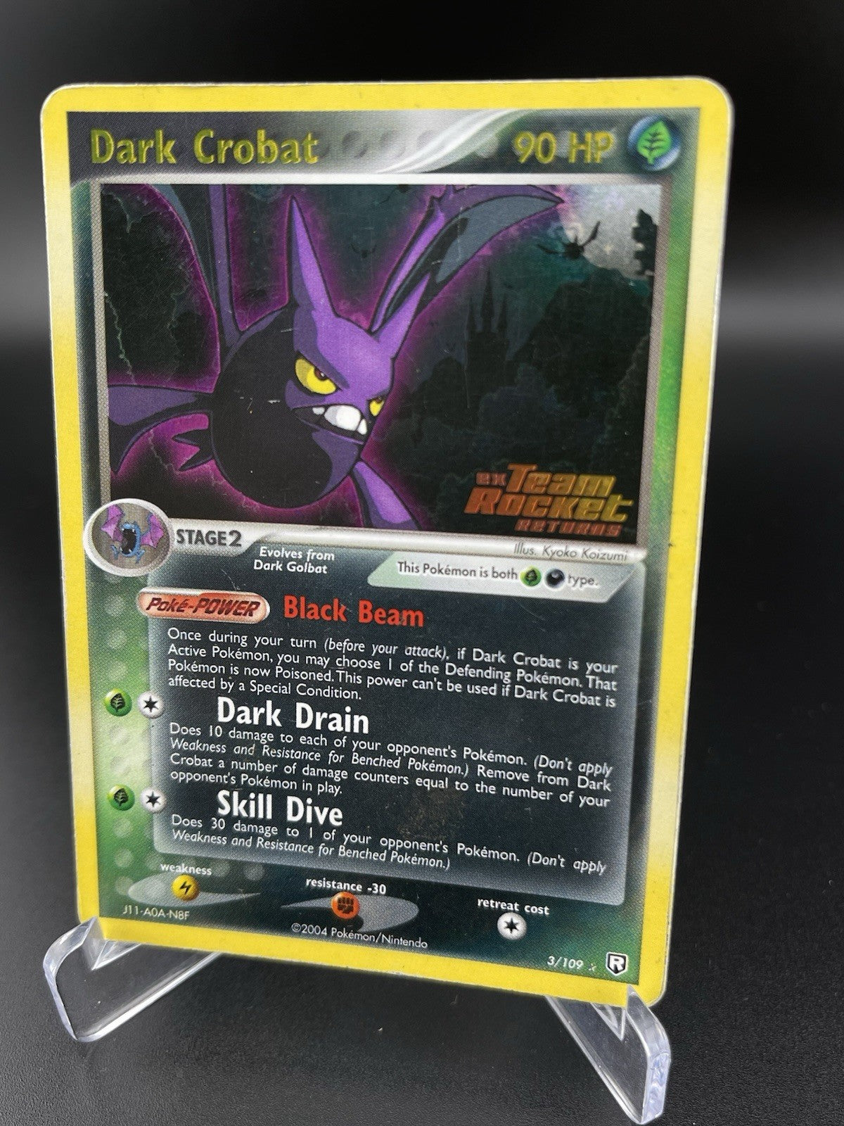 Dark Crobat 3/109 EX Team Rocket Returns Reverse Holo Rare Pokémon TCG PL