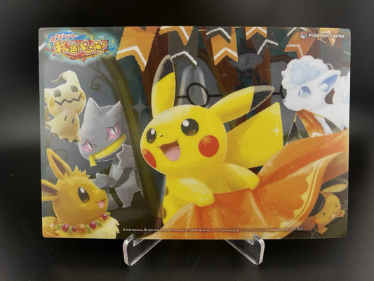 Pokemon Center 2018 Halloween Clear Card Promo Pikachu Eevee Vulpix Mimikyu