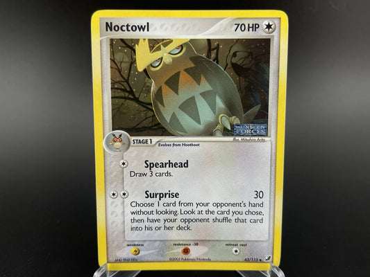 Noctowl 43/115 EX Unseen Forces 2005 Reverse Holo Stamped Pokemon TCG Card VLP
