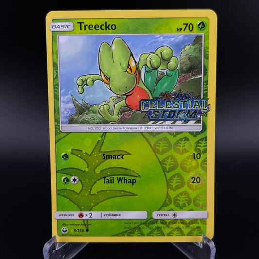 Treecko 8/168 Reverse Holo Stamp Promo Celestial Storm Pokemon NM
