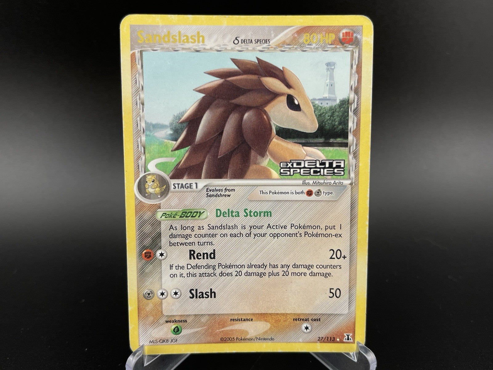 Sandslash 27/113 EX Delta Species Reverse Holo Rare Stamped Pokémon TCG Card HP