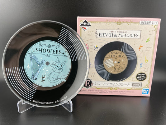 Pokémon Eevee Eievui & Melodies Showers Vaporeon Glass Plate Ichiban Kuji Prize