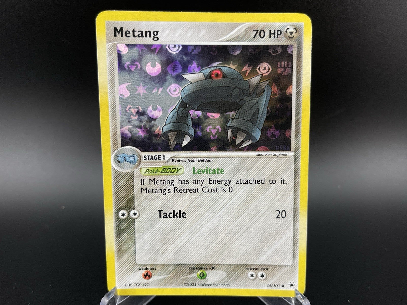 Metang 44/101 EX Hidden Legends Reverse Holo Stamped Pokemon TCG Card MP