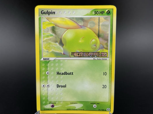 Gulpin51/106 Reverse Holo Stamped EX Emerald 2005 Pokemon TCG Card VLP