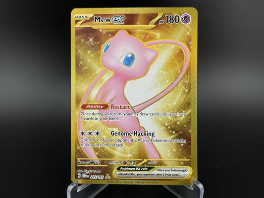 Mew ex 205/165 Scarlet & Violet 151 Gold Full Art Holo Rare English Not Metal NM